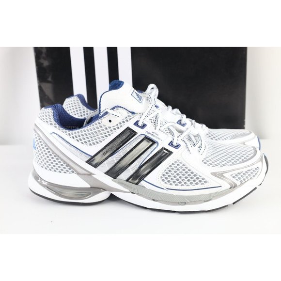 NOS Vtg Adidas Salvation 2 Gym Jogging Running Shoes White Blue Mens Size 9.5 main image 9
